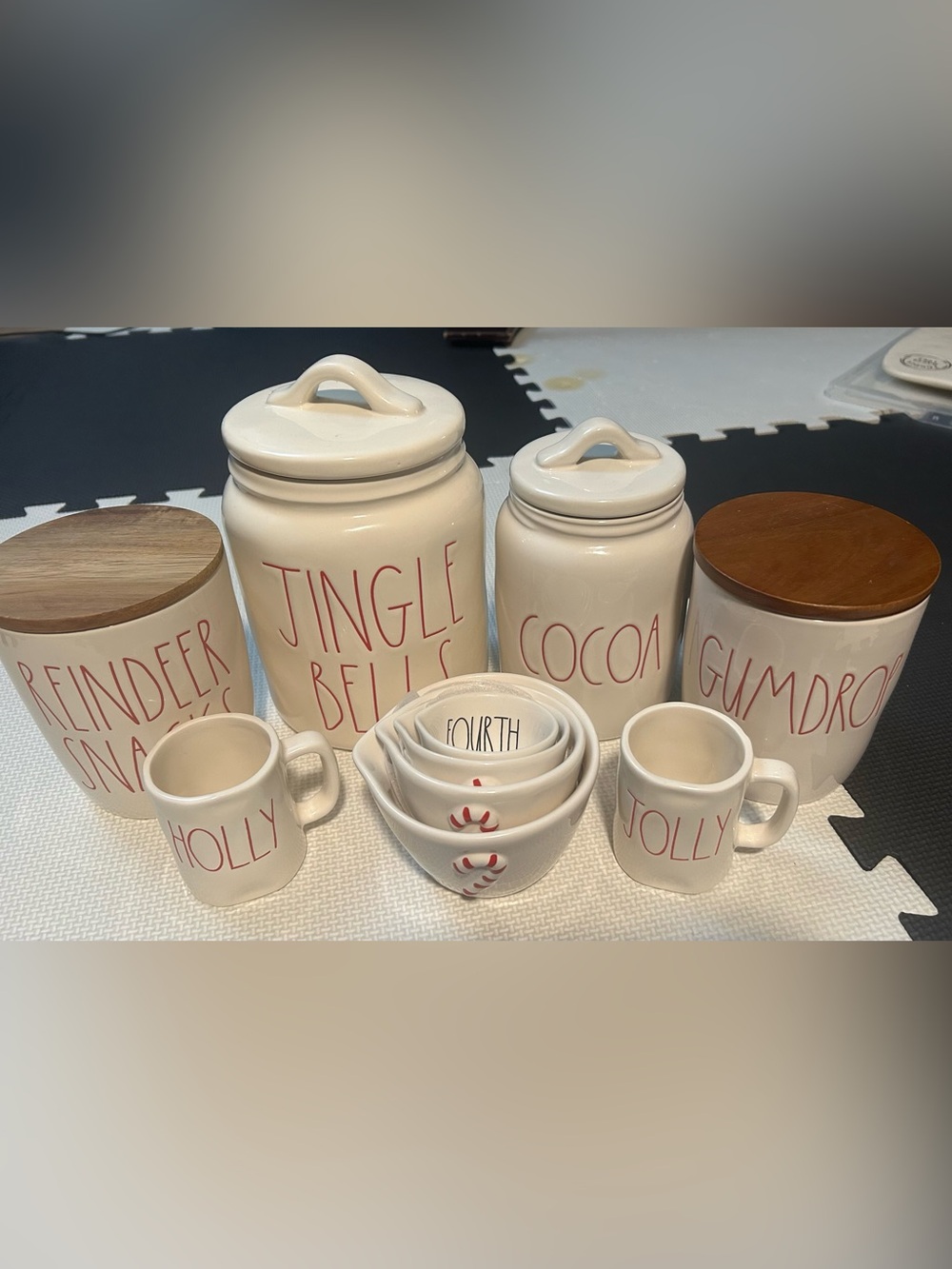 Rae Dunn red & white Christmas lot